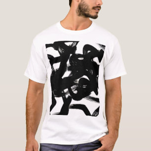 Luxuriöse Goldene Kunst: Abstrakter Schwarzschlag. T-Shirt