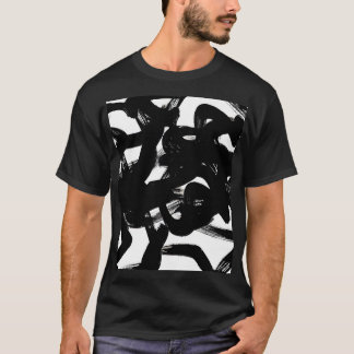 Luxuriöse Goldene Kunst: Abstrakter Schwarzschlag. T-Shirt
