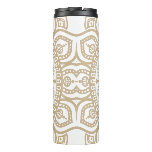 Luxuriöse goldene Mandala erinnert an Meditation Thermosbecher (Rückseite)