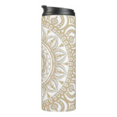 Luxuriöse goldene Mandala erinnert an Meditation Thermosbecher (Nach rechts gedreht)