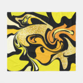 Luxuriöse goldene Marmorstruktur Fleecedecke (Vorderseite (Horizontal))