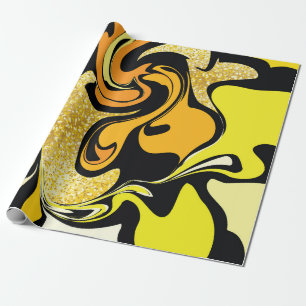 Luxuriöse goldene Marmorstruktur Geschenkpapier