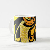 Luxuriöse goldene Marmorstruktur Kaffeetasse (Vorderseite Links)