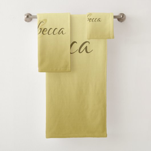 Luxuriöse goldene Metall dekoriert auf militärisch Badhandtuch Set (Insitu)