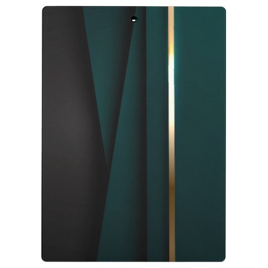 Luxuriöse goldene Notaren mit einfacher Glasdecke Klemmbrett (Rückseite)