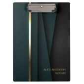 Luxuriöse goldene Notaren mit einfacher Glasdecke Klemmbrett (Vorderseite)