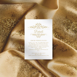 Luxuriöse goldene Rahmen Hochzeitskarte Begleitkarte