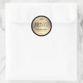 Luxuriöse goldene Songskriptsojenkleidung Runder Aufkleber (Tasche)