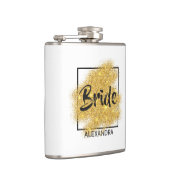 Luxuriöse goldene Teilchen Brautparty Flasche Flachmann (Rechts)