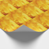 Luxuriöse goldene Textur, abstrakter Hintergrund. Geschenkpapier (Ecke)