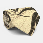 Luxuriöse goldene Textur botanisch dekoriert Krawatte (Gerollt)