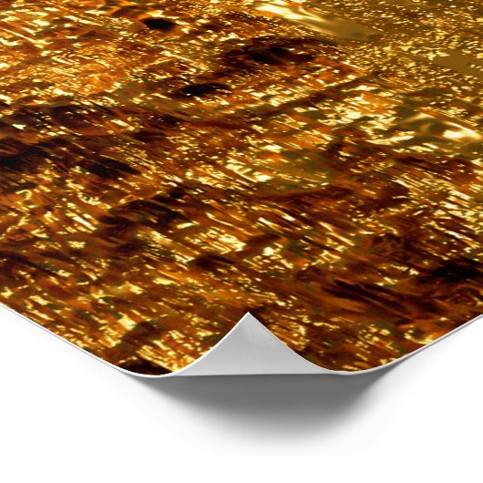 Luxuriöse goldene Textur. Poster (Ecke)
