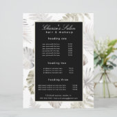 luxuriöse goldene Tropenkarte Menükarte (Stehend Vorderseite)