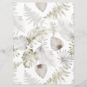 luxuriöse goldene Tropenkarte Menükarte (Rückseite)