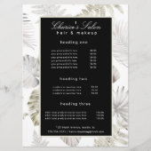 luxuriöse goldene Tropenkarte Menükarte (Vorderseite)