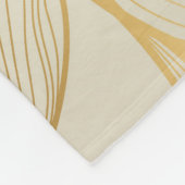 Luxuriöse Goldene Waves: Vintages Premium-Design Fleecedecke (Ecke)