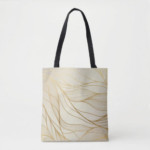 Luxuriöse Goldene Waves: Vintages Premium-Design Tasche