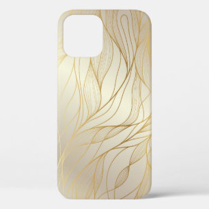 Luxuriöse goldene Wellen: Premium-Vintage-Design Case-Mate iPhone Hülle