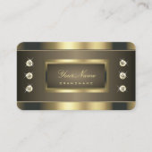 Luxuriöse Goldfarben mit leuchtenden Imitaten Rhin Visitenkarte (Vorderseite)