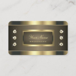 Luxuriöse Goldfarben mit leuchtenden Imitaten Rhin Visitenkarte
