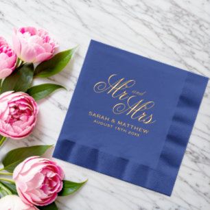 Luxuriöse goldfoliengeprägte Hochzeitsservietten ( Servietten Mit Folie