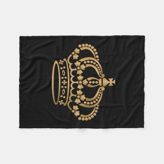 Luxuriöse Goldkrone Fleecedecke (Vorderseite (Horizontal))