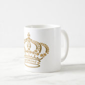 Luxuriöse Goldkrone Kaffeetasse (VorderseiteRechts)