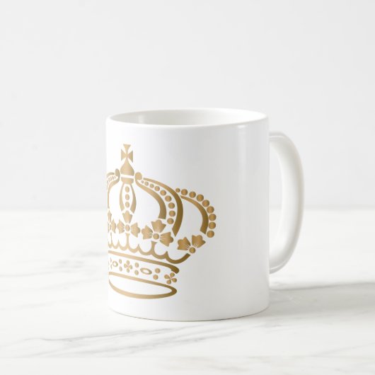 Luxuriöse Goldkrone Kaffeetasse (VorderseiteRechts)
