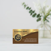 Luxuriöse Goldkurve Visitenkarte (Stehend Vorderseite)