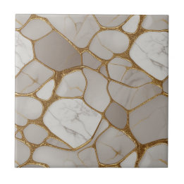 Luxuriöse Goldmarmor-Mosaik - Elegant Original Fliese