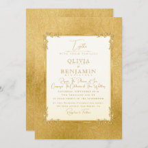 Luxuriöse Goldrahmen-Blumen & Goldene Textur Hochz