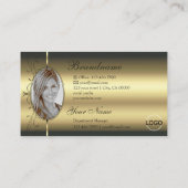 Luxuriöse Goldschmuck mit Logo und Foto Visitenkarte (Rückseite)