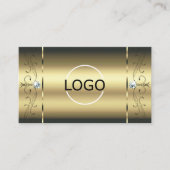 Luxuriöse Goldschmuck mit Logo und Foto Visitenkarte (Vorderseite)