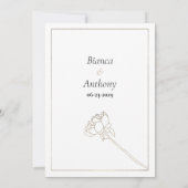 Luxuriöse Goldtypografie, Blütenblättrige UAWG Einladung (Rückseite)