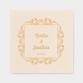 Luxuriöse gotische Hochzeit, Braut und Bräutigam Servietten Mit Folie (Vorderseite)