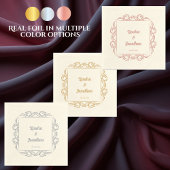 Luxuriöse gotische Hochzeit, Braut und Bräutigam Servietten Mit Folie