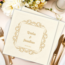 Luxuriöse gotische Hochzeit, Braut und Bräutigam Servietten Mit Folie