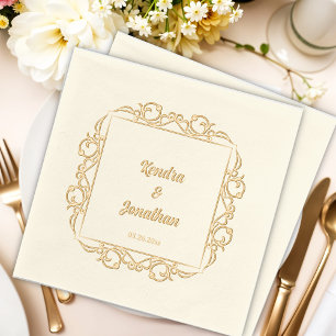 Luxuriöse gotische Hochzeit, Braut und Bräutigam Servietten Mit Folie