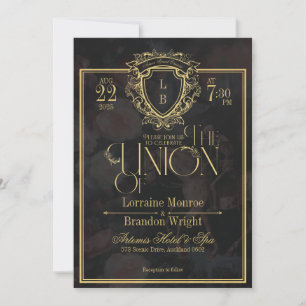Luxuriöse gotische romantische Hochzeitseinladung Einladung