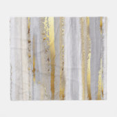 Luxuriöse graue Aquarellfarbe und goldene Textur Fleecedecke (Vorderseite (Horizontal))