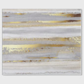 Luxuriöse graue Aquarellfarbe und goldene Textur Geschenkpapier (Flach)