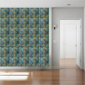 Luxuriöse griechische Schlüsselband in Aquamarin u Fliese