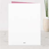 Luxuriöse große rosa Bugbrust Breitband Geburtstag Karte (Rückseite)