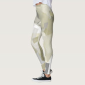 Luxuriöse Grüne Farbe Weiß Wasserfarbe Abstrakte K Leggings (Links)