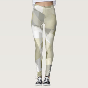 Luxuriöse Grüne Farbe Weiß Wasserfarbe Abstrakte K Leggings