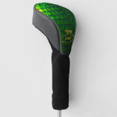 Luxuriöse grüne Imitats Krocodile Mit Monogramm Golf Headcover (angewinkelt)