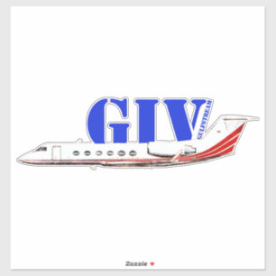 Luxuriöse Gulfstream IV Private Jet Aufkleber