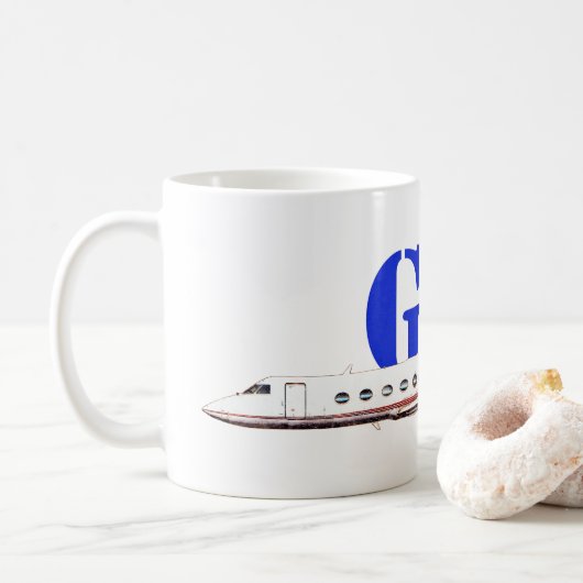 Luxuriöse Gulfstream IV Private Jet Kaffeetasse (Mit Donut)
