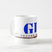 Luxuriöse Gulfstream IV Private Jet Kaffeetasse (Vorderseite Links)