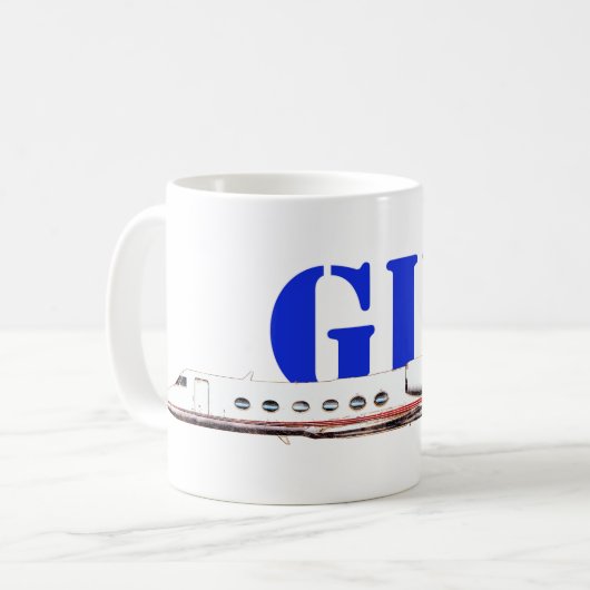 Luxuriöse Gulfstream IV Private Jet Kaffeetasse (Vorderseite Links)